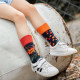 European and American trendy brand ins color fashion dynamic popular personality skateboarding children's mid-length tube asymmetrical AB socks