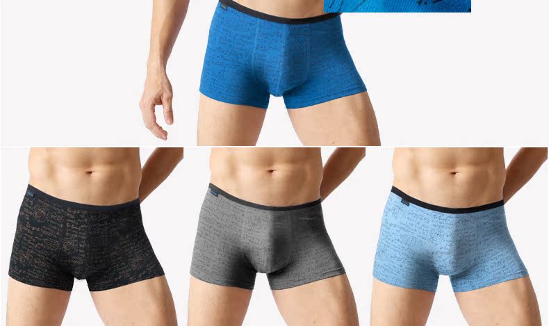 2 đồ lót chính hãng võ thuật nam cotton boxer cotton phẳng chân boxer quần béo nam quần lót thun lạnh