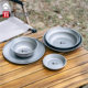 Outdoor pure titanium dinner plates, dishes and picnic set