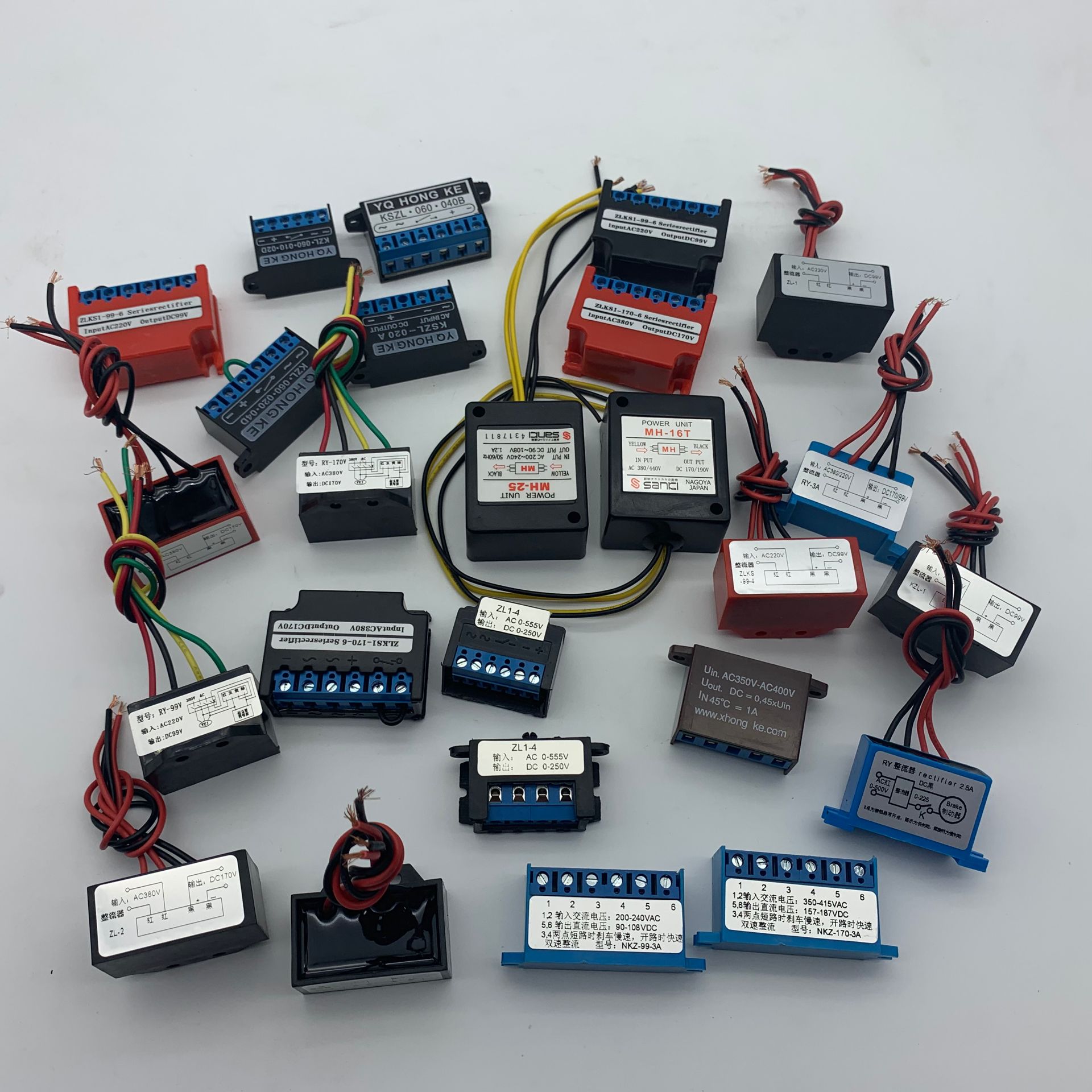 Full wave half wave rectifier power block device motor brake half bridge AC380V 220V-DC170V 99V