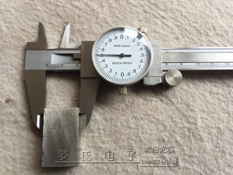 Stainless steel with table Gauge caliper 0-150mm pointer meter disc style cursor 0 02 stands for the caliper
