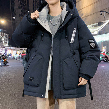 Winter Cotton Coat for Men 2025 New Style Youth Thickened Warm Cotton Clothing Men's Trendy and Handsome Workwear Cotton Jacket