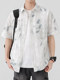 Tie-dye short-sleeved shirt for men, summer ice-like thin shirt, trendy youth gradient half-sleeved shirt jacket