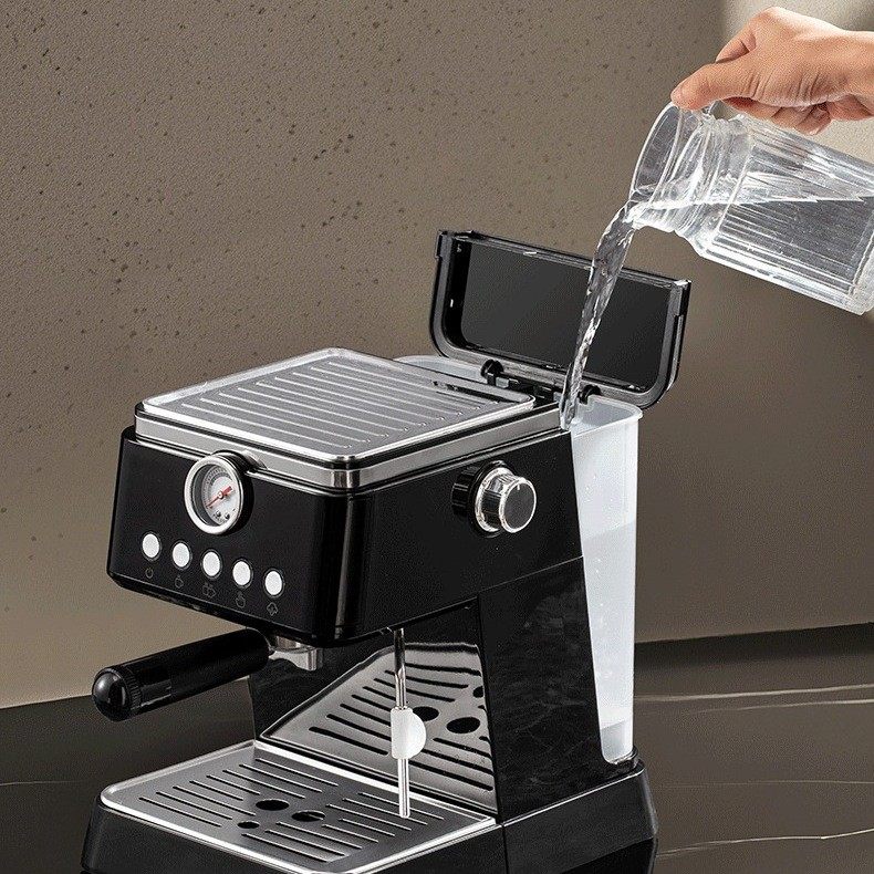 Italian Semi-Automatic Coffee Machine with High-Pressure Extraction, Home Espresso Machine with Milk Frothing Pump and Pressure Coffee Maker All in One