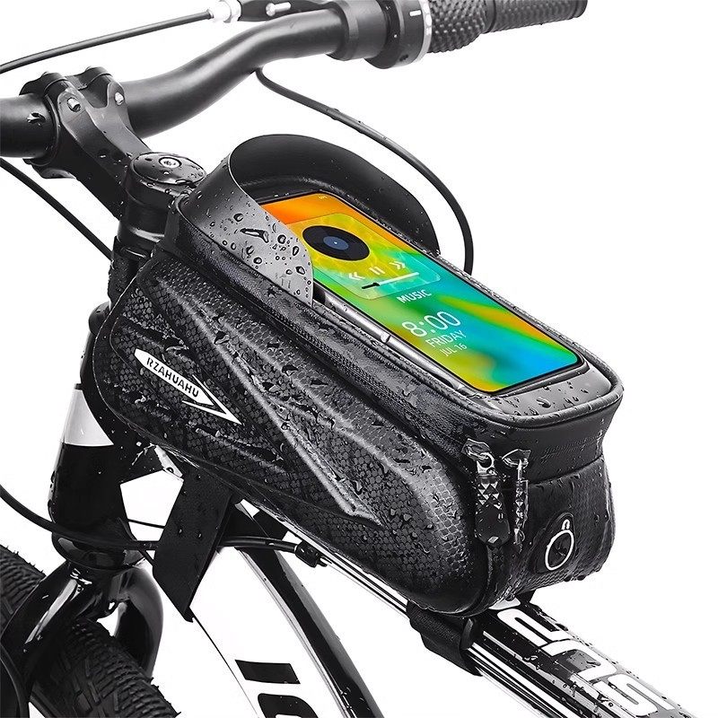 Bicycle Front Frame Bag, Hard Shell, Waterproof, Large Capacity, Mountain Bike, Road Bike, Mobile Phone Storage, Front Hanging Bag, Cycling Equipment