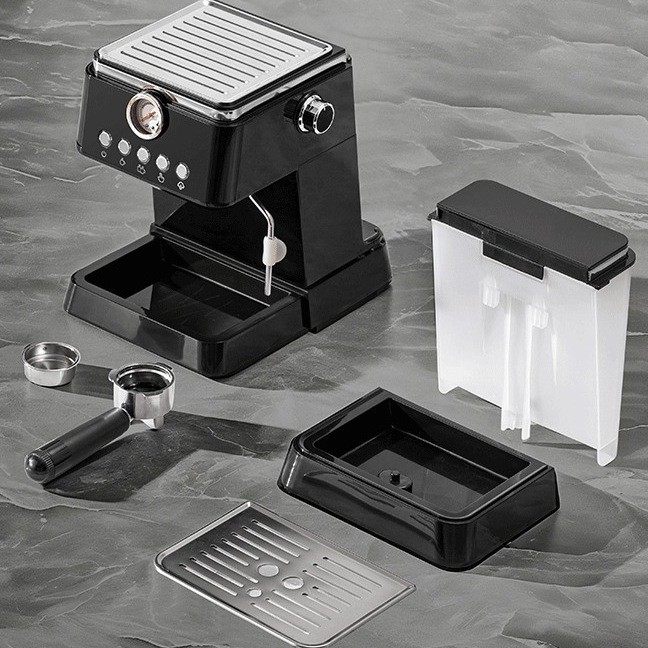 Italian Semi-Automatic Coffee Machine with High-Pressure Extraction, Home Espresso Machine with Milk Frothing Pump and Pressure Coffee Maker All in One