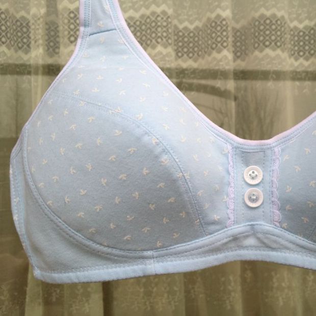 2 mảnh cotton bra bra bra không có vành phát triển thời kỳ sinh viên bra bra bra ba vú váy đầm đẹp