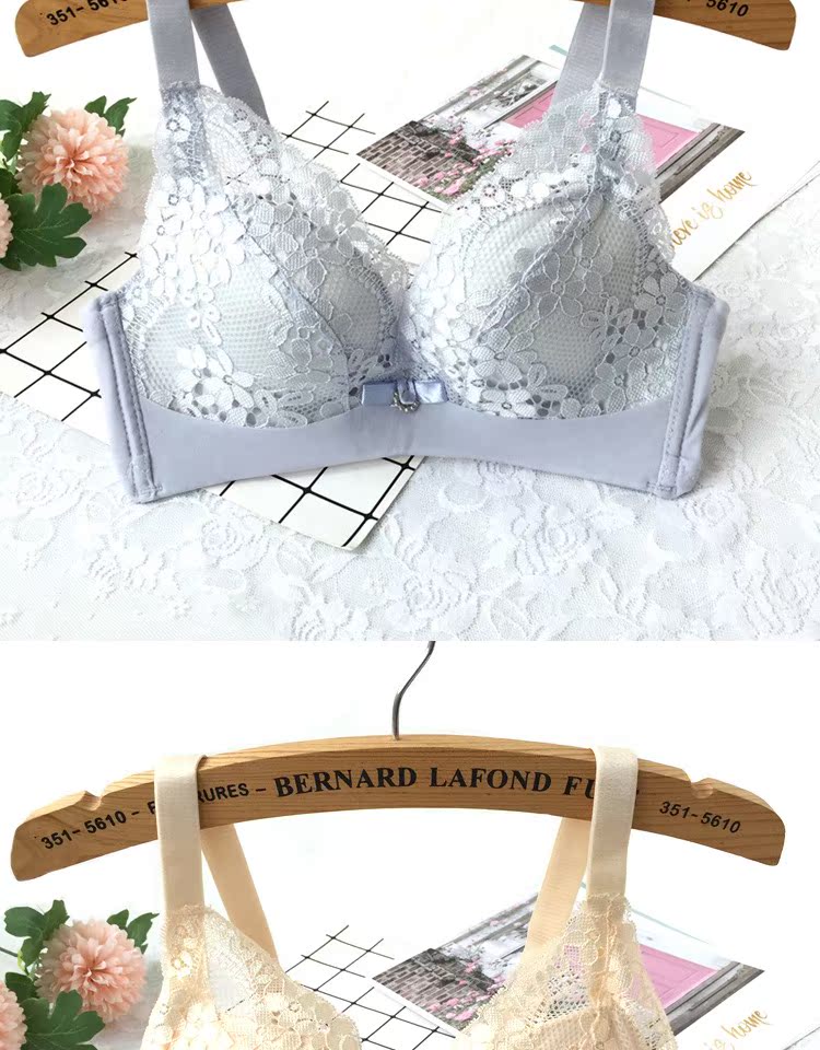 Không có vòng thép gợi cảm ít phụ nữ đồ lót mỏng điều chỉnh loại nhận áo ngực mà không có ngực nhỏ thu thập áo ngực áo lót học sinh
