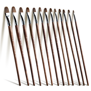 Left-painted acrylic brush for art students only