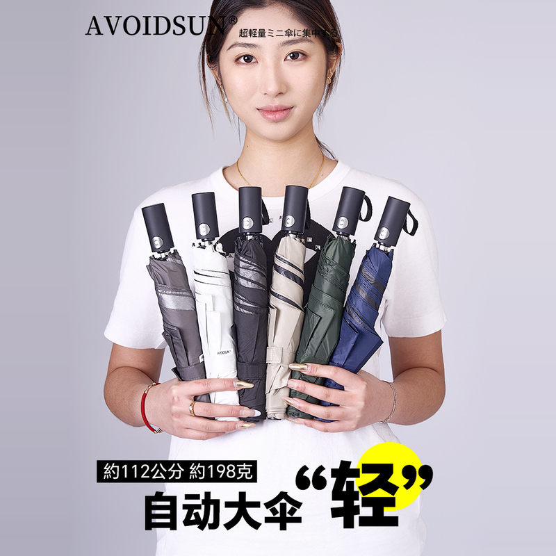 Japanese Ultra-Light Automatic Large Umbrella with Carbon Fiber and Aluminum Sections, Sun-Resistant, Rain-Shielding, Portable, Lightweight, Suitable for Men and Women, Multi-Person Use, for Both Sunny and Rainy Days