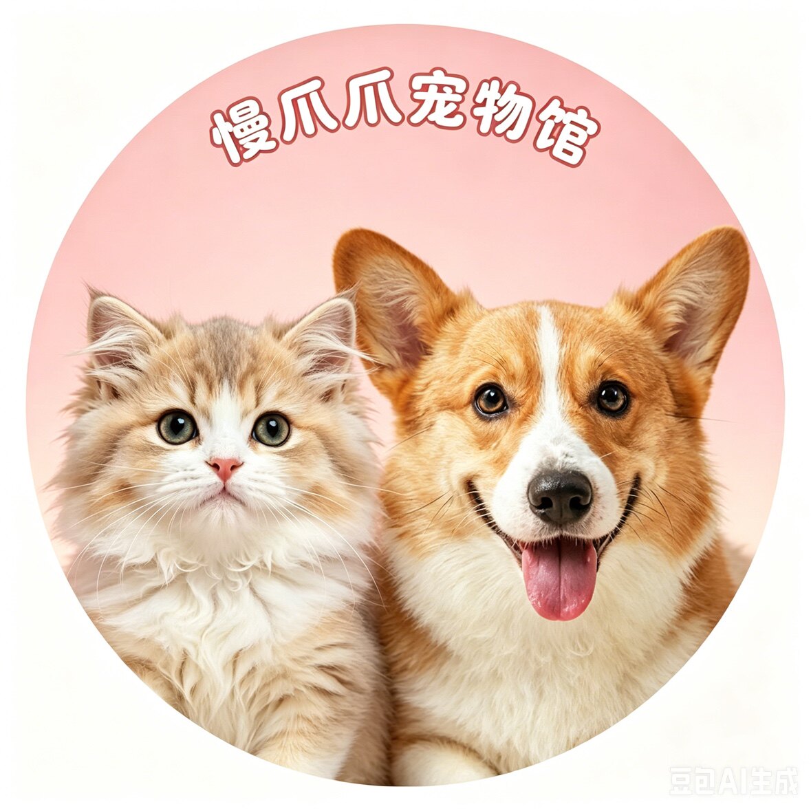 慢爪爪宠物馆的LOGO