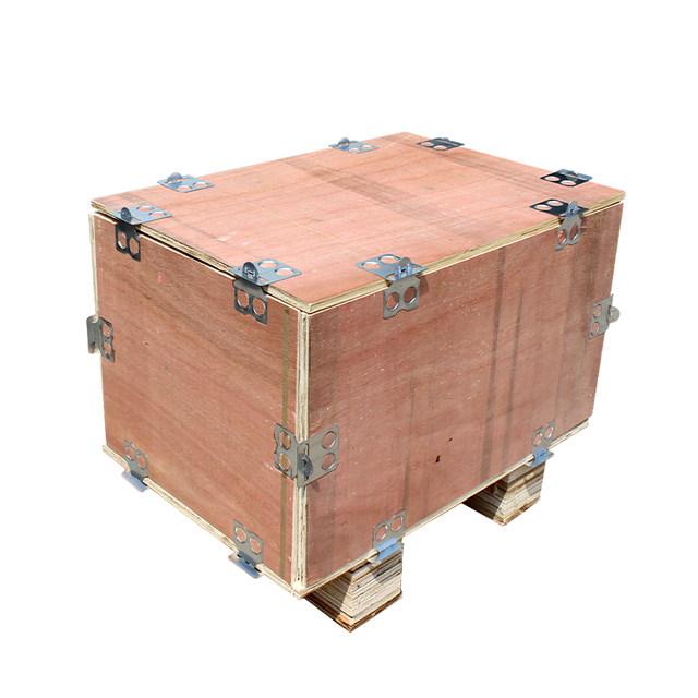 Customized export fumigation-free wood box logistics aviation packaging wooden box removable steel strap packaging wooden box snap ໄມ້