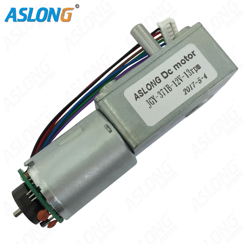Manufacturers full of JGY370B-QC DC gear motor encoder code disc worm self-locking miniature motor