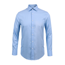 XEE Mall is the same Spring and Summer new men's shirt light blue pattern formal business long-sleeved shirt