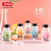 Lin Zhenhe refreshing lozenges peppermint candy candy compact Sugar Sugar Candy 38g * 6 bottles with taste