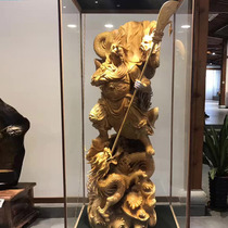 Bois Carving Root Carving Pendulum factory Guanyin Mall like large Kuan Kung Umu Longfeng Feng Taihang Cliff Figure Living Room Craft