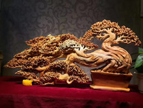 Wood root carving factory cliff Cypress hollow carving bonsai cash tree crafts living room ornaments direct sales