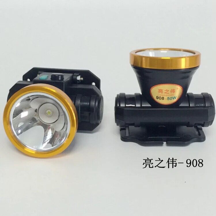 Bright Wear 908 Lithium Electric 50W Fishing Headlights Glare Afar charging LED outdoor headlights flashlight