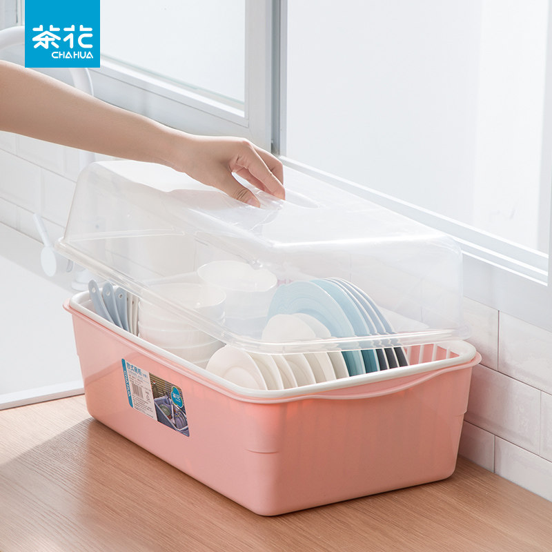 Tea Flower Bowl chopstick containing box Discharge Bowl Drain Rack Kitchen containing box with lid Bowl Tray Cupboard Cutlery Cutlery Dish Bowl rack