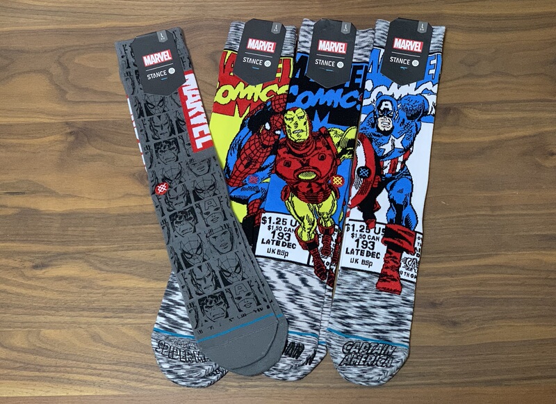 Marvel Co-Branded Avengers Trendy Socks Iron Man Spider-Man Captain America Thin Towel Bottom Socks