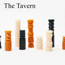  TheTavern American niche designer Areaware multi-color solid color Totem handmade geometric candle ornaments