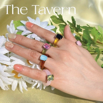 TheTavern Korean niche designer YLYL handmade cute versatile personality gem foi ring