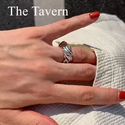 TheTavern PupilCasket Design Personality Joker Irregular Fog Line Diamond Zircon Ring Ring Ring