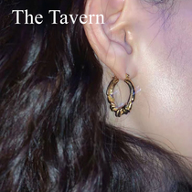 TheTavern Korean Design Coldframe Gold and Silver Gordian Sweater Knotted Ring Earrings