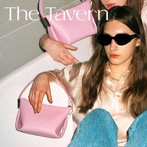 TheTavern Korean OSOI BEAN cowhide armpits shoulder lunch box bag solid color hand-carried dumpling bag 3 colors