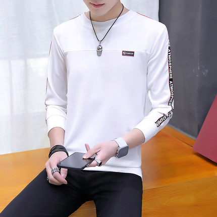 高领毛衣男2018新款暖来临圆领卫衣修身打底