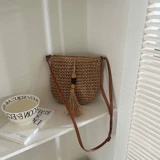 Соломенная сумка через плечо для отдыха, пляжная небольшая сумка на одно плечо