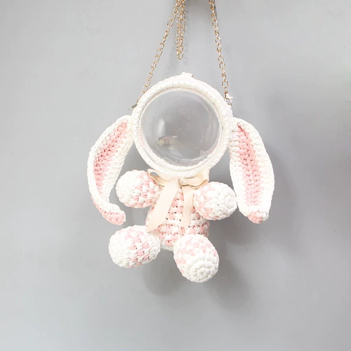 Кролик, барсетка, вязаная сумка ручной работы, плетеный крючок для вязания, набор материалов, рюкзак ручной работы, «сделай сам»