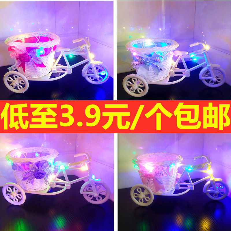 Silly Internet celebrity creative luminous tricycle banquet dishes decoration catering decoration cold dishes artistic conception dish art