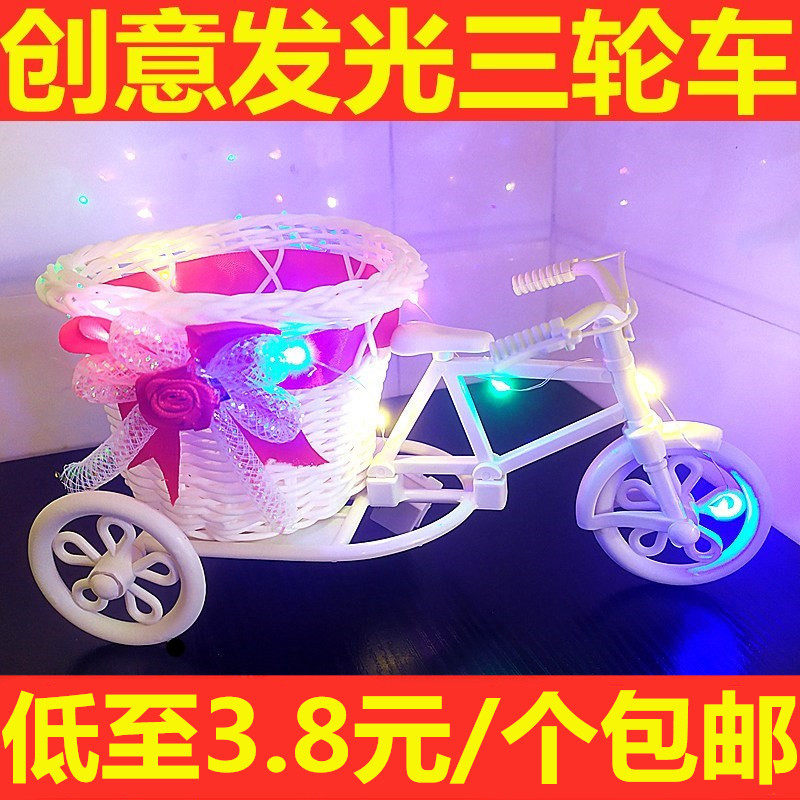 Creative luminous rattan small float basket wine feast dishes decoration catering cold dishes artistic conception dishes art plate decoration