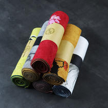 Chinese hand-painted fabric tea mat double-faced deer velvet Zen waterproof fabric tea ceremony Chinese table flag table cloth multi-color