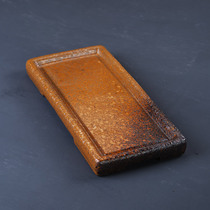 Japanese coarse pottery tea tray retro ceramic dry bubble tea table home simple big tea tea tray kung fu tea set