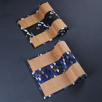 Tea mat bamboo mat tea mat bamboo tea curtain table flag Chinese Zen tea set mat tea mat kung fu tea ceremony accessories