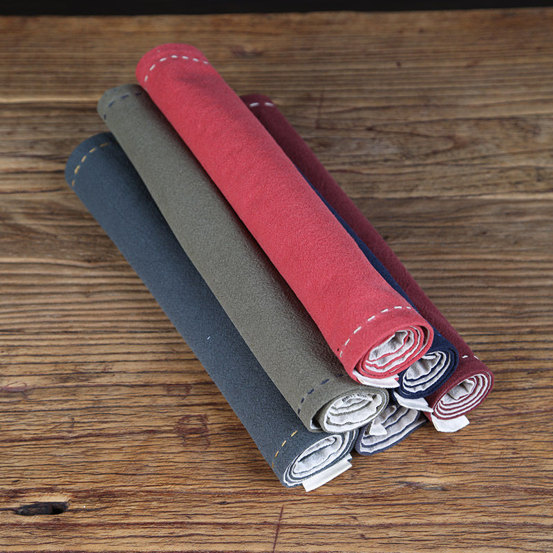 Handmade cotton tea table Japanese tea ceremony Zen teacloth tablecloth cotton linen tea course tablecloth kungfu tea accessories