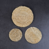 Japanese handmade loofah raising pot mat Vine tea cup mat purple clay pot Cup tray tea ceremony bamboo wood tea set accessories pot bearing