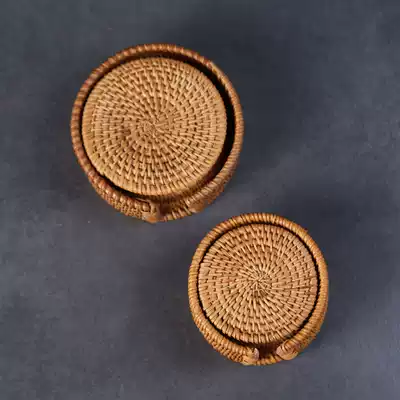 Vietnam autumn rattan coaster set rattan tea mat cup holder tea ceremony Tea Set iron pot heat insulation cushion pot cushion purple sand pot holder