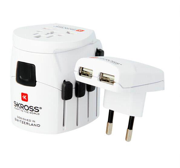 SKROSS Pro Dual USB Global Universal Travel Socket Abroad Conversion Socket Beauty and Euro Australia Label