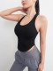 跑步防震定型瑜伽背心式挂脖外穿运动内衣女聚拢镂空美背健身文胸