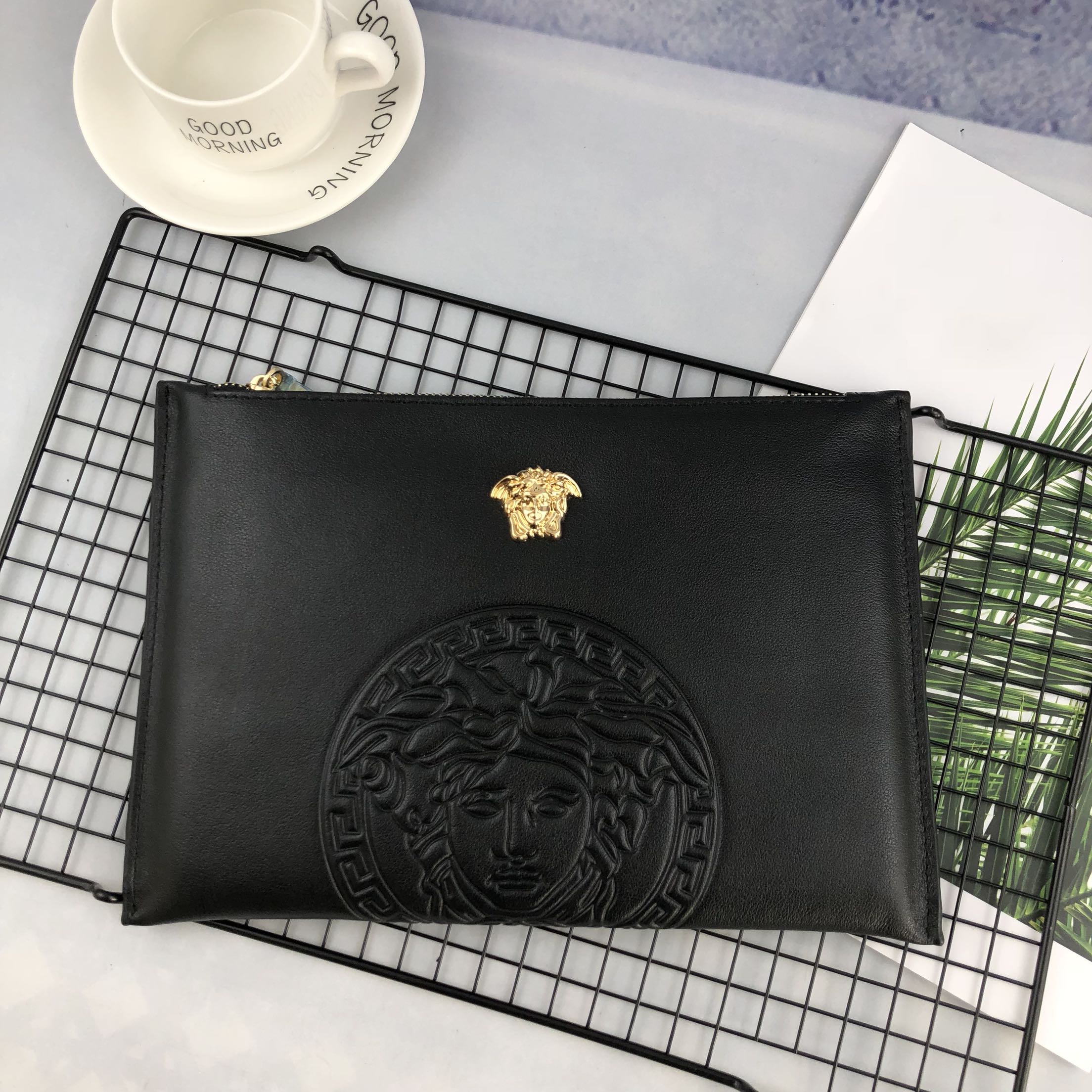 Handbag Men's Clutch Men's Leather Men's Handbag Tide Brand Light Luxury Fashion Envelope Bag Business Clutch Bag Men's Bag
