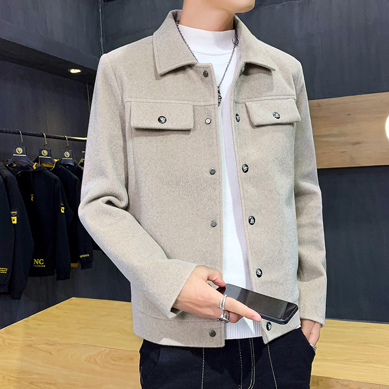 Spring and autumn season What to do with the men's 2022 new Korean version trendy mandarin jacket for men's autumn clothes short fur jacket