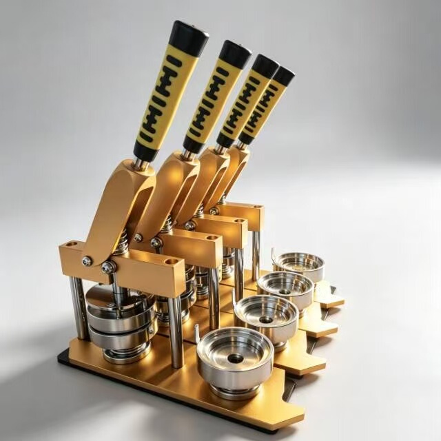 Rotary Badge Making Machine for Tinplate Badges, LAOSHU Machine for Pressing Cards, School Badges, Name Tags, Printing, DIY Badge Machine