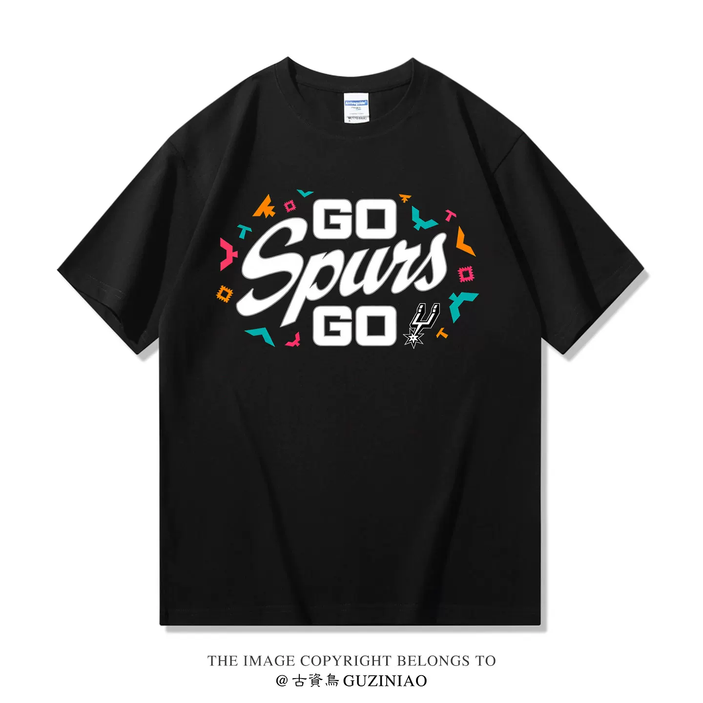 Go Spurs go Spurs playoff T-shirt fans same style Wenban Yama basketball peripheral American short-sleeved clothes
