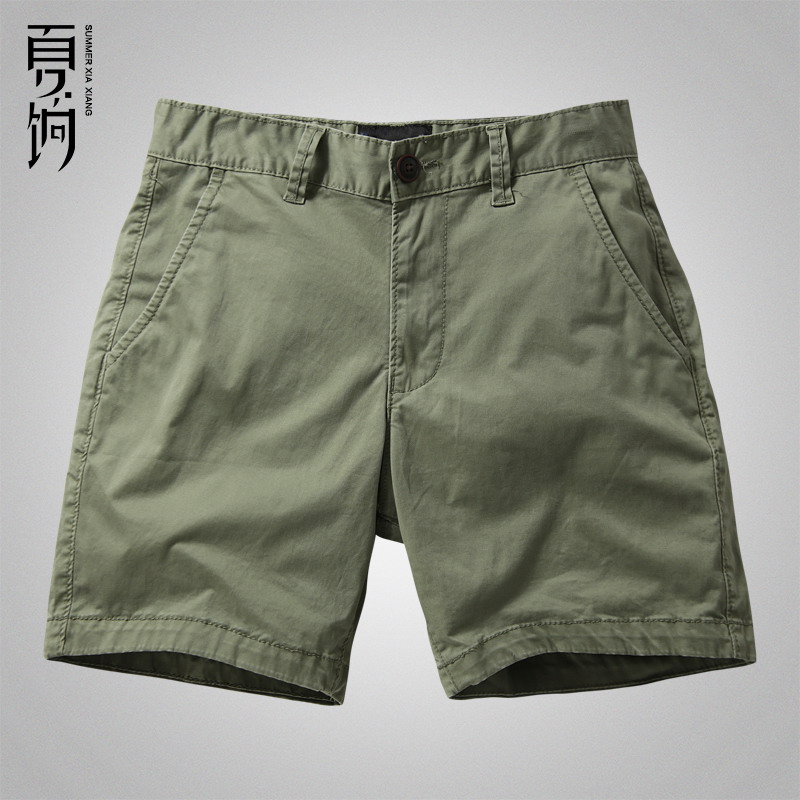 Shallow Armysummer leisure time shorts elastic force Overalls tide Trousers Multicolor Three minutes of pants Beach pants Large underpants Four points Exposed knee