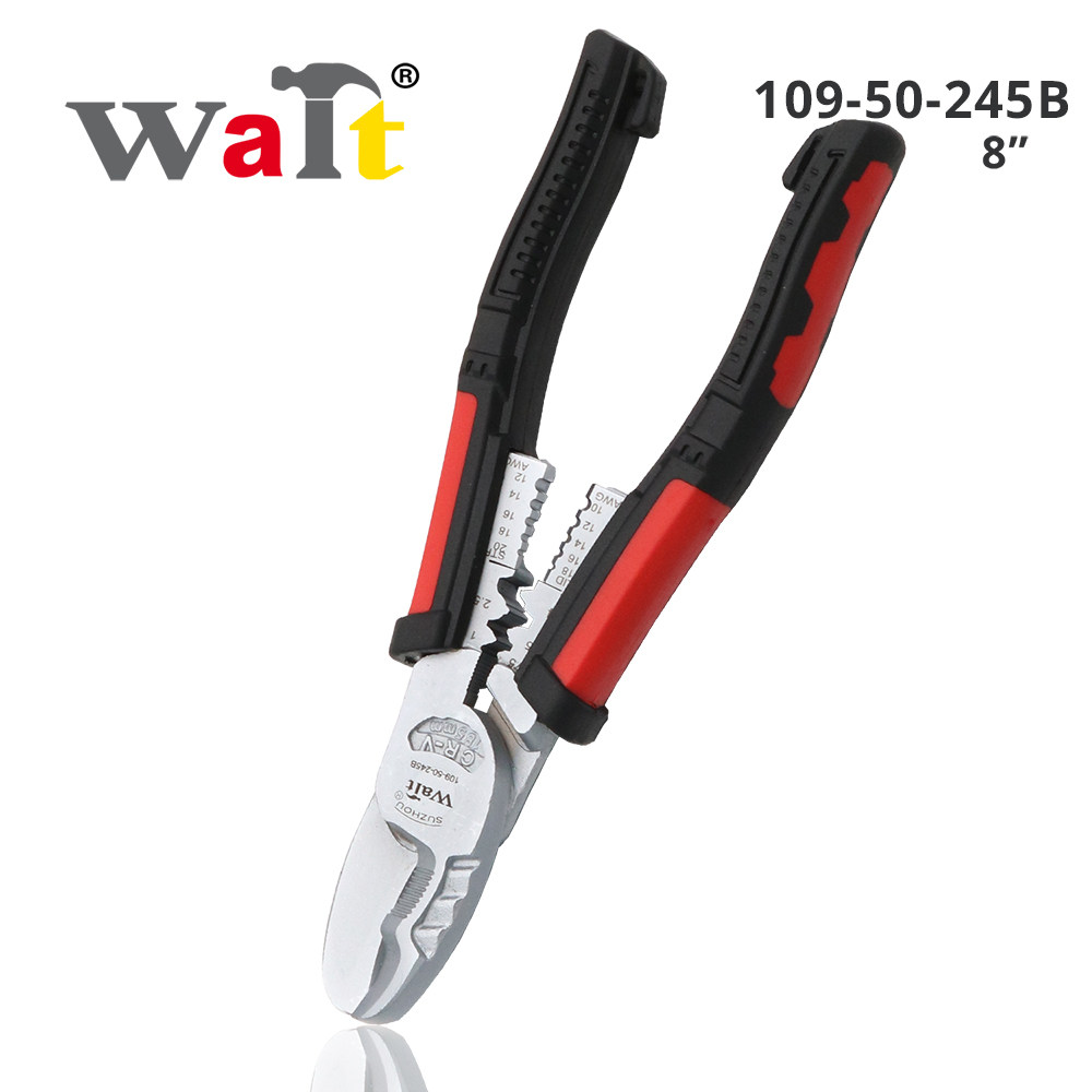 7-in-1 multi-function cable pliers oblique mouth pliers Stripping crimping 8-inch electrician special wire breaker cable scissors