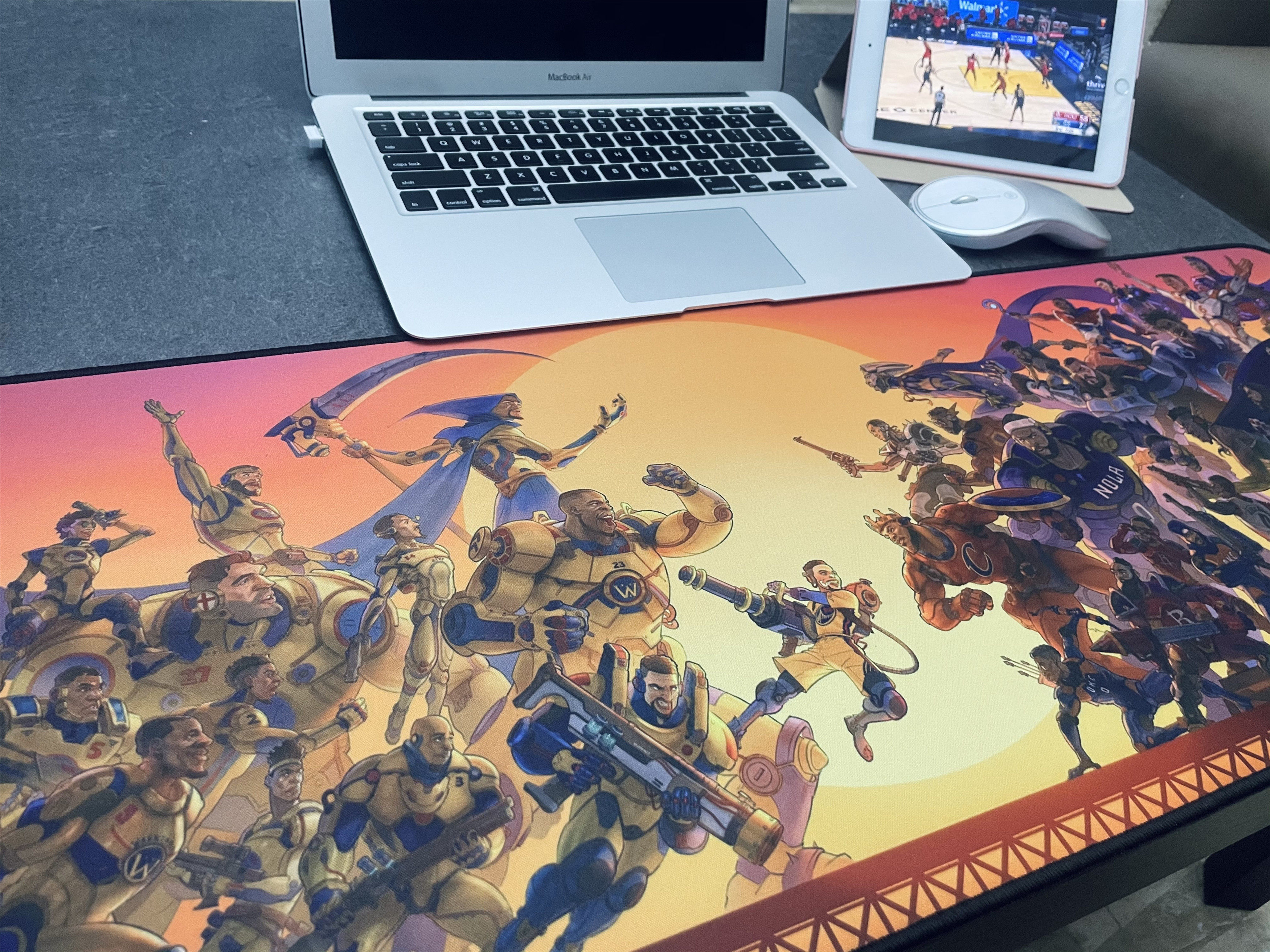 All-Union Anti-Bold Thickened Mouse Pad Warriors Curry Fans Gift Student Game Oversized Overlock Mouse Table Pad