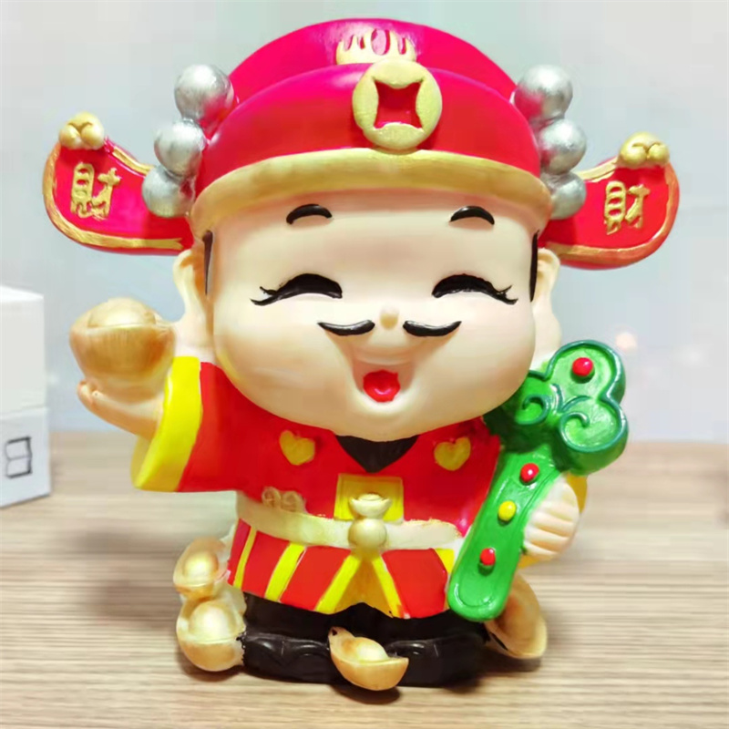 Children hand-painted colored plaster doll DIY making materials glue New Year gifts piggy bank fortuna